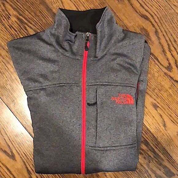UNDER ARMOUR Men’s Grey Jacket With Red Full Zipper, Hand Pockets Jacket Sz Lrg - Picture 11 of 11